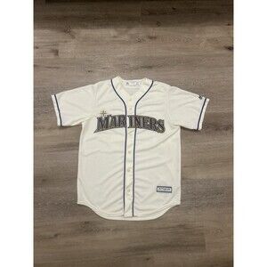 Ken Griffey Jr. #24 Seattle Mariners Classic Cream Majestic  Cool  Base Jersey